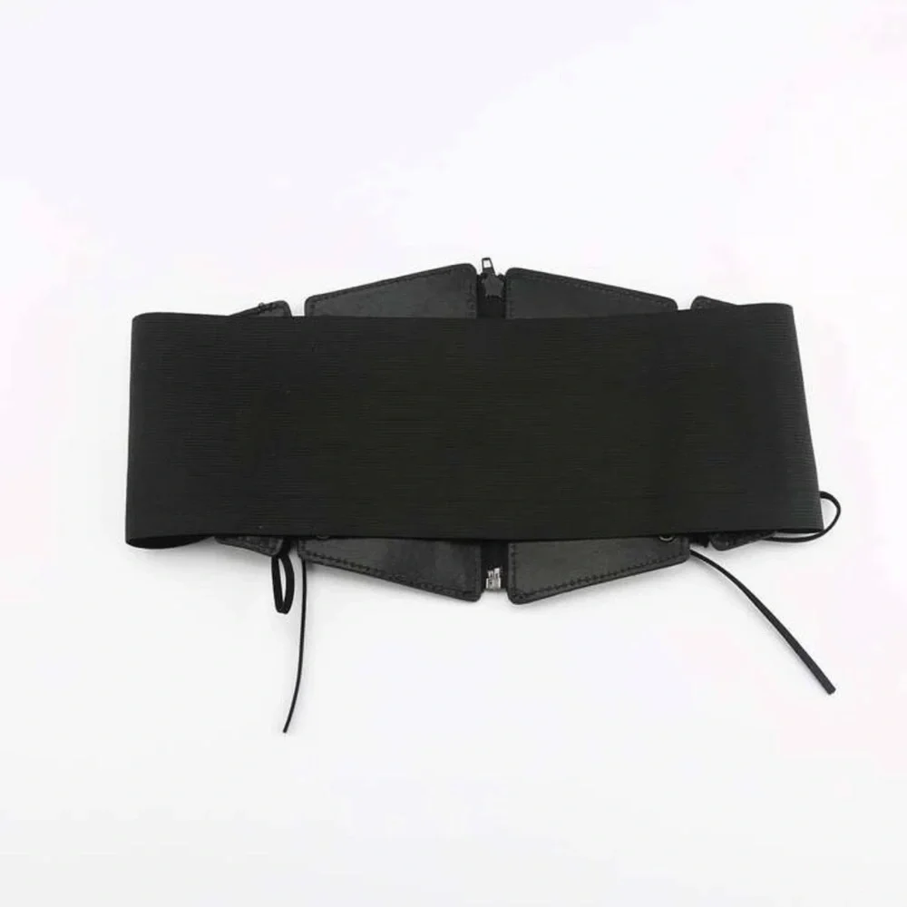 Vegan Leather Lace Up Corset Belt - Picture 4 of 5